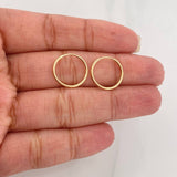 Hoop Earrings Smooth Ring 0.8 g / 3/4 in Yellow Gold 18K