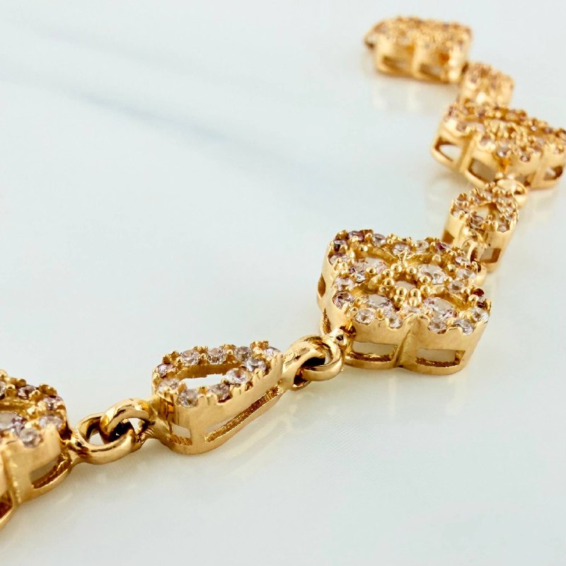 Clover Bracelet Drop 12.8 g / 8 in / 9.4 mm Yellow Gold 18K