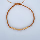 Pulsera Tejdia Beige Cilindro 2.6gr / Oro 18K &