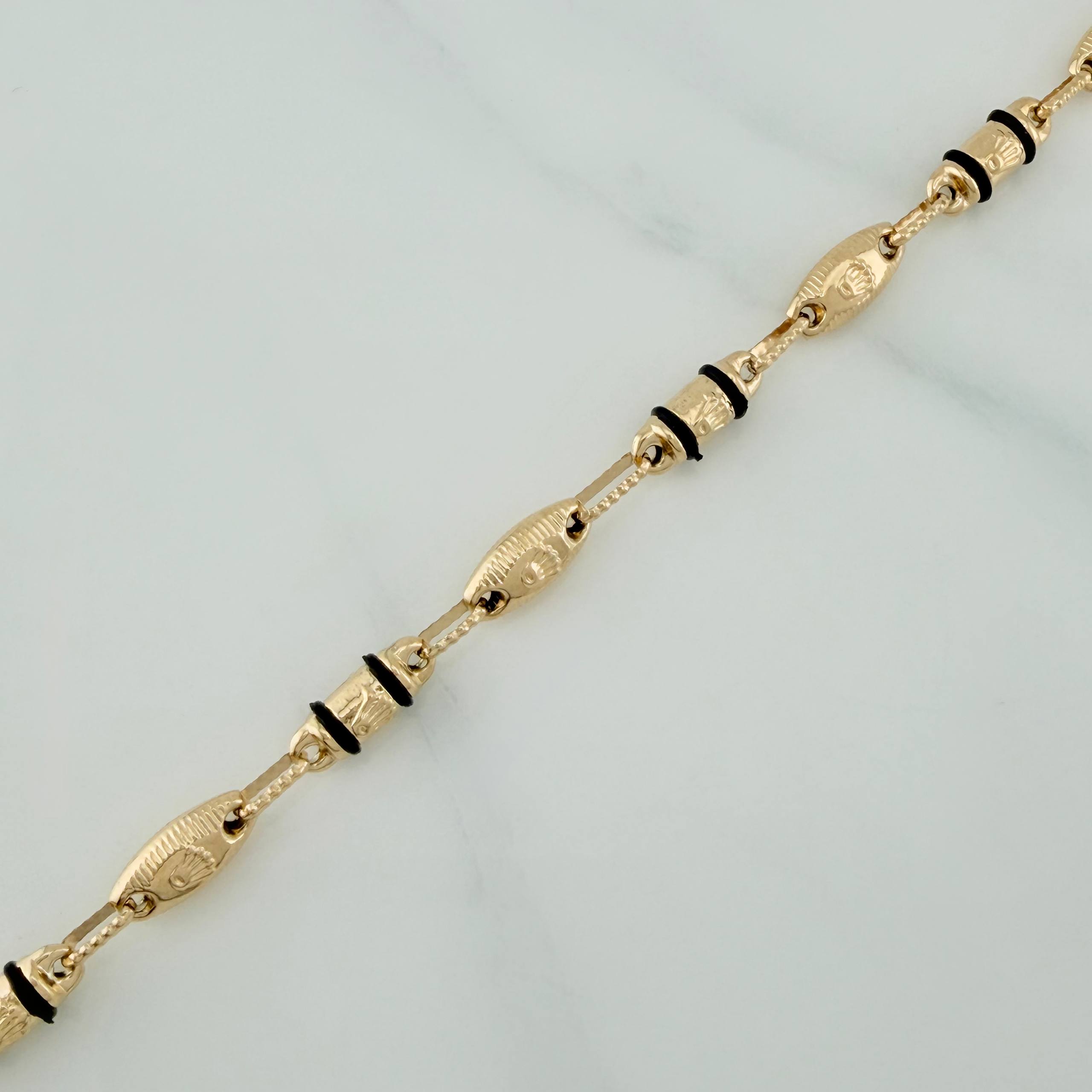 Pulso Rustico Corona 5.3 g / 8 1/2 in / 4.6 mm Oro Amarillo 18K