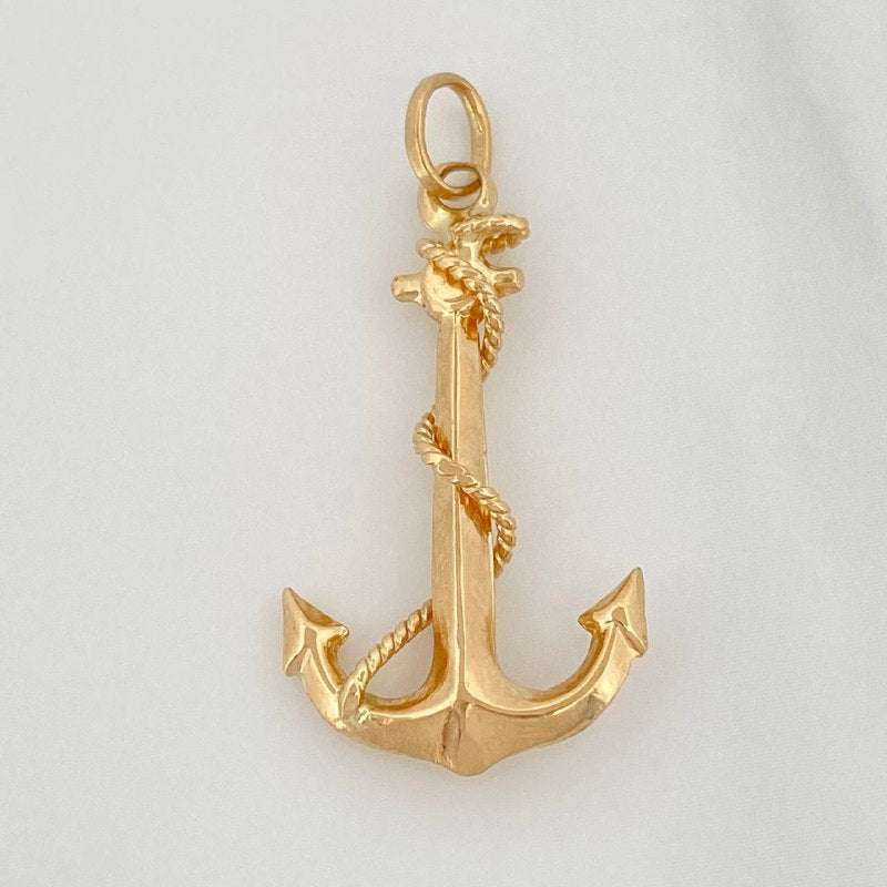 Dije Ancla Lazo 2.1 g / 1 1/4 in Oro Amarillo 18K