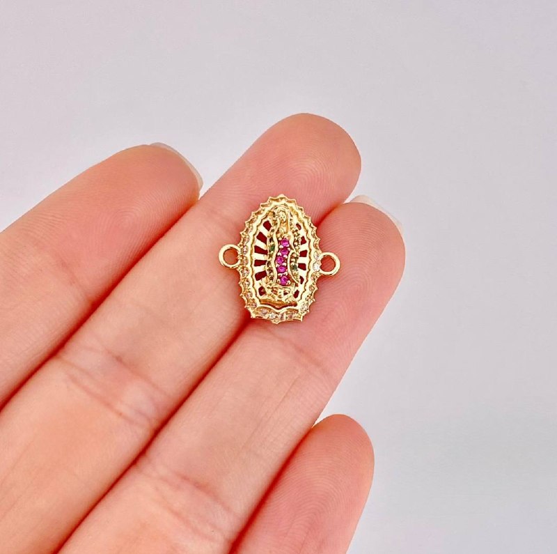 Herraje Virgen de Guadalupe 2.25g / 3/4 in Oro Amarillo 18K