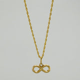 Set Cadena Lazo + Dije Infinito / 1,35 gr / 18 in Oro Amarillo 18K