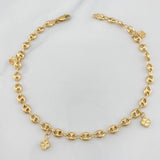 Tobillera Gc Dijes 5 g / 10 1/4 in / 4.8 mm Oro Amarillo 18K
