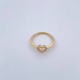 Heart Ring 1.6gr / Size 5 1/4 / 18K Gold &
