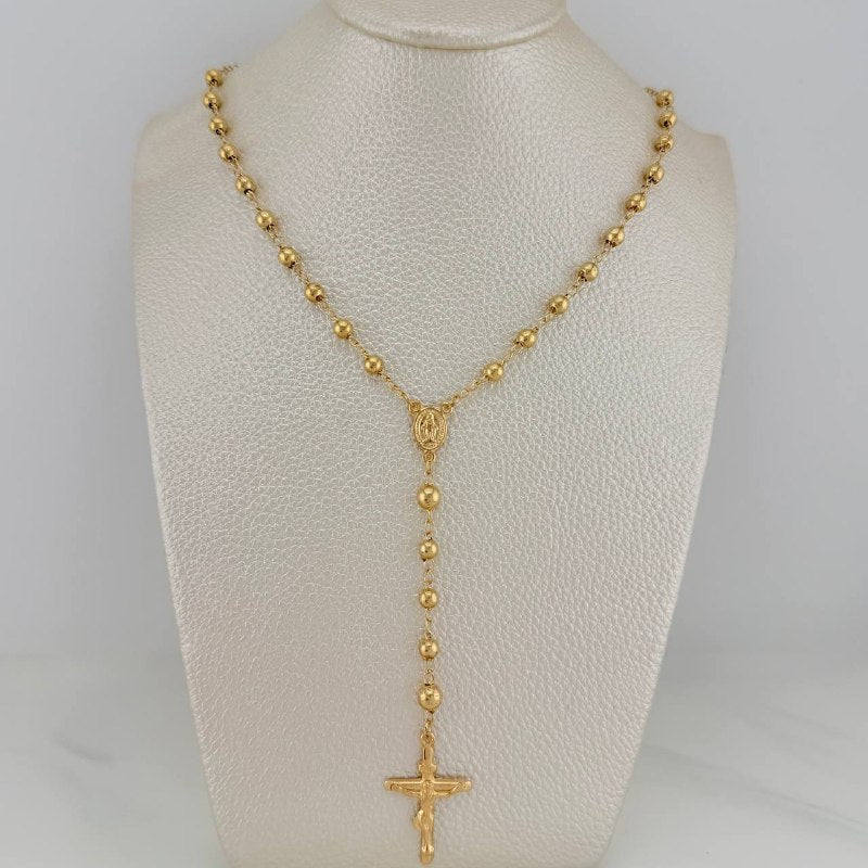 Rosario Virgen Milagrosa 10.55gr / 15 1/2 in / Oro Amarillo 18K %