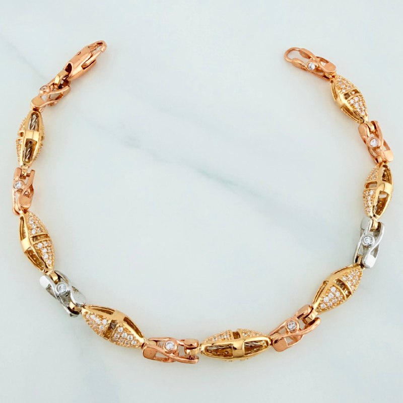 Pulso Rustico Dubai 16.65 g / 7 3/4 in / 5.8 mm Tres Oros 18K