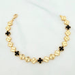 Clover Bracelet Diamond Cut 8.9 g / 7 in / 7.2 mm 18K Yellow Gold