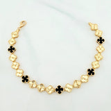Clover Bracelet Diamond Cut 8.9 g / 7 in / 7.2 mm 18K Yellow Gold