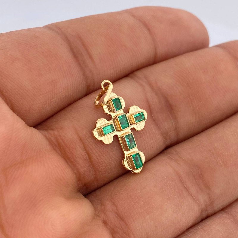 Flat Cross Pendant 1.15gr / 1in / 18K Gold
