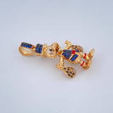 Pendant Duck Money Bags 5.9gr / 1.4in / Two Tone Yellow White 18K Gold