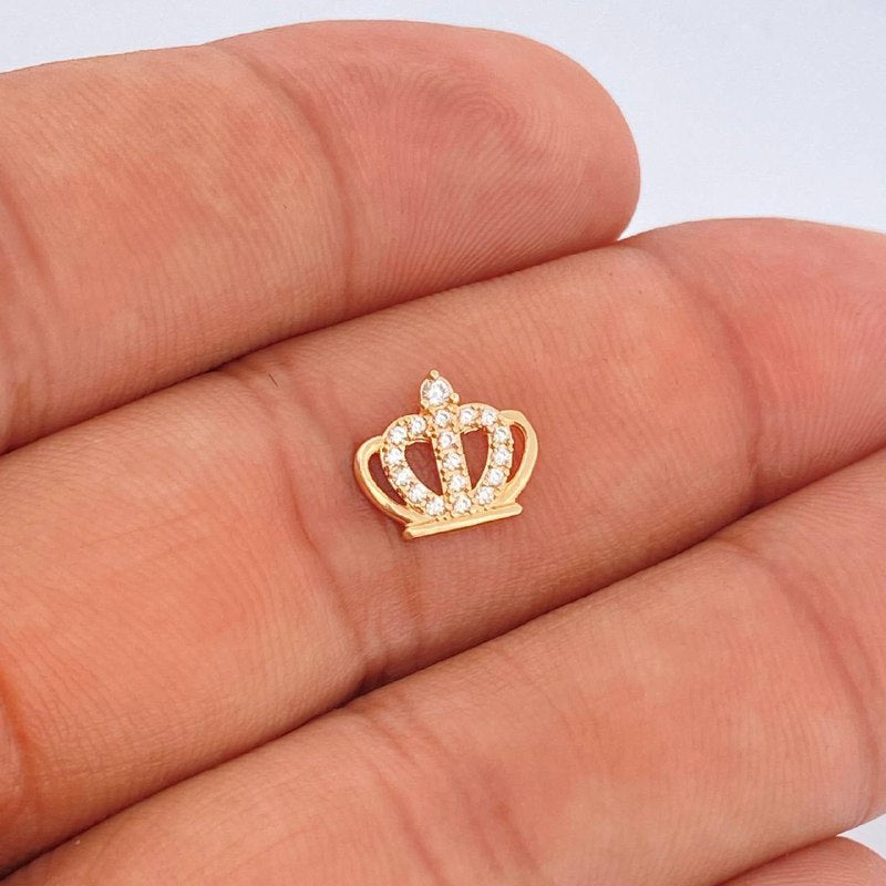 Herraje Corona 0.45gr / 1/2 in / Oro Amarillo 18K &