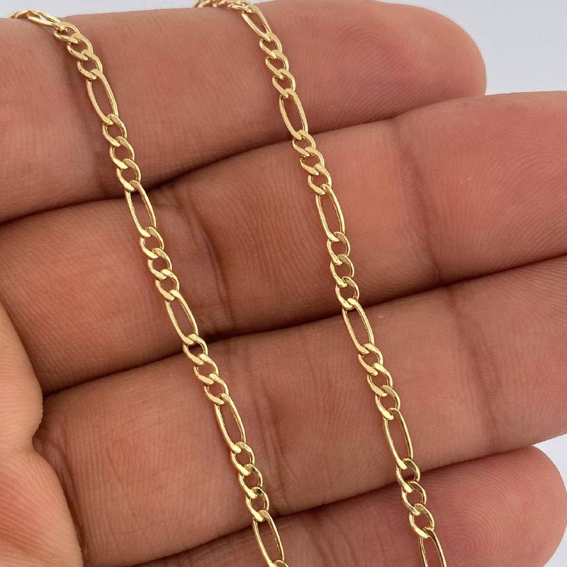 Cadena Figaro 2.8gr / 24 in / Oro Amarillo +1 14K Italy &
