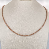 Ice Chain 12.5gr / 24in / Two Tones White Rose +4 14K Italy &