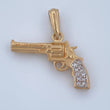 Pendant Revolver 2.65gr / 1in / 18K Gold $