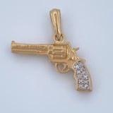 Pendant Revolver 2.65gr / 1in / 18K Gold $