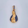 Pendant Virgin Guadalupe Silhouette 2.75gr / 1.0in / Two Tone Black Yellow 18K $