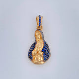Pendant Virgin Guadalupe Silhouette 2.75gr / 1.0in / Two Tone Black Yellow 18K $