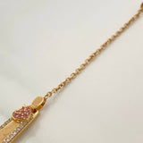 Pulso Bebé Placa Bebe Aro Seguido Corazón 3 g / 5 1/2 in / 0.75 mm Oro Amarillo 18K