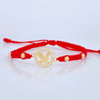 Pulsera Tejida Roja Aguila 1.65gr / Oro 18K &