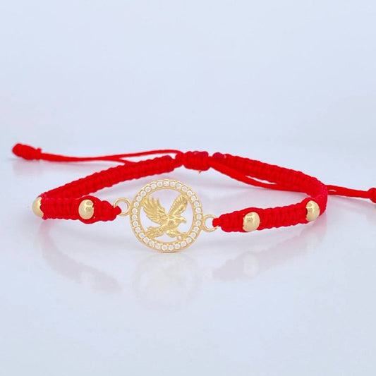 Red Woven Eagle Bracelet 1.65gr / 18K Gold &
