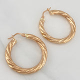 Hoop Earrings Emmi 3.8g / 1 1/4 in 18K Rose Gold