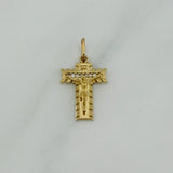 Dije Cruz Cristo Milagroso 2.2 g / 1 in Oro Amarillo 18K