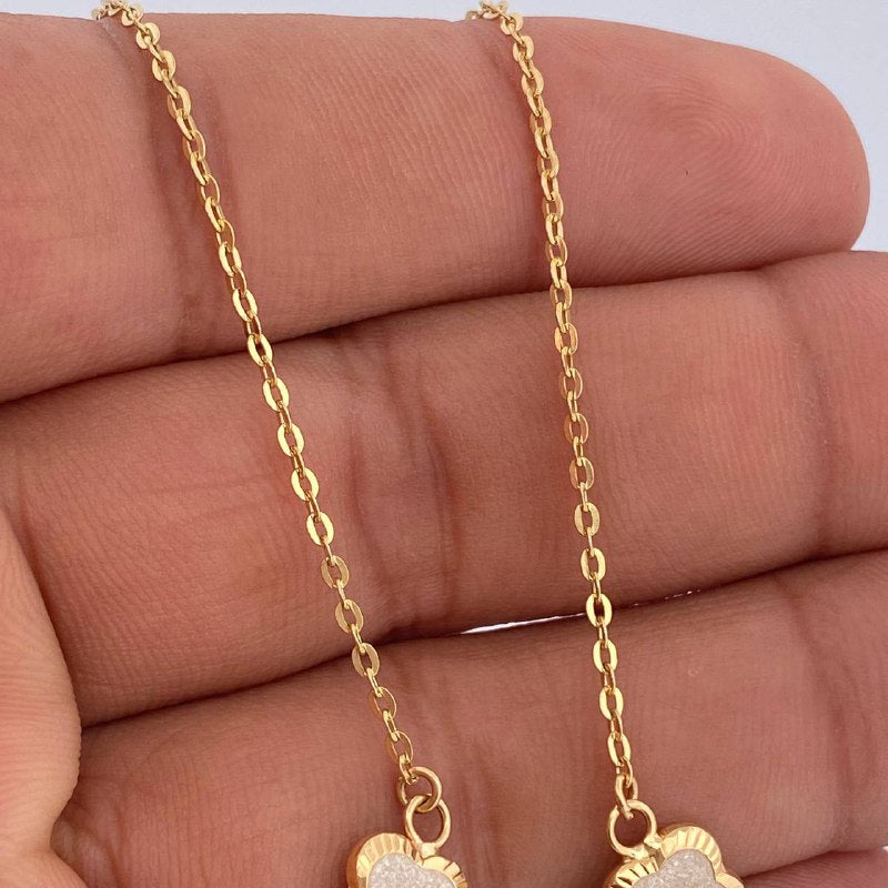 Clover Chain Classic Link 3.5gr / 17 3/4 in / 18K Gold
