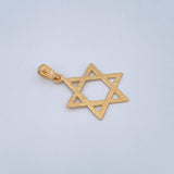David Star Pendant 1.35gr / 1in / 18K Gold
