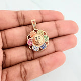 Pendant Happy Flower Mobile 4.5 g / 1 in Yellow Gold 18K