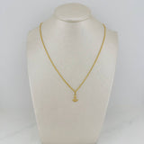 Rope Chain Set + Anchor Pendant / 1.15 gr / 17 3/4 in 18K Yellow Gold