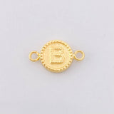Charm Circle Letter B 0.6g / 3/4 in Yellow Gold 18K