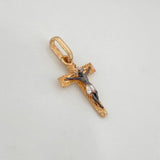 Dije Cruz Cristo Milagroso De Buga 0.85 g / 1 in Tres Oros 18K