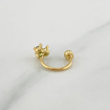 Curved Flower Piercing 0.6 g / 1/2 in 18K Yellow Gold