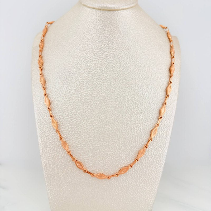 Rustic Link Chain 8.35 g / 20 in / 4 mm 18K Rose Gold
