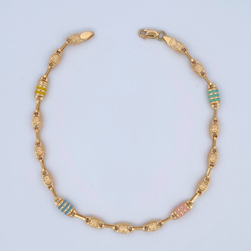 Rustic Tribal Anklet 6.55gr / 26cm / 18K Gold &
