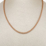 Cadena Ice 12.85gr / 24 1/4 in / 2.3mm Dos Oros Blanco Rosa +4 14K Italy %