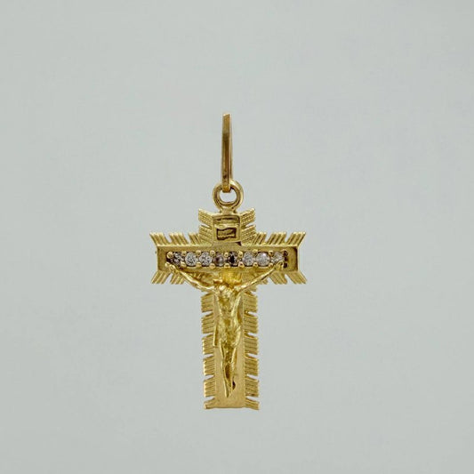 Dije Cruz Cristo Milagroso 2.15 g / 1 in Oro Amarillo 18K