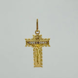 Dije Cruz Cristo Milagroso 2.2 g / 1 in Oro Amarillo 18K