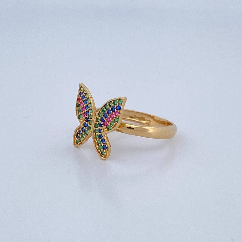 Butterfly Ring in Relief 2.5gr / Size 6 1/4 / 18K Gold $