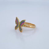 Butterfly Ring in Relief 2.5gr / Size 6 1/4 / 18K Gold $