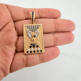 Dije Placa San Miguel Arcangel 9.05 g / 1 3/4 in Tres Oros 18K