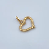 Heart Silhouette Pendant 0.5gr / 3/4 in / 18K Gold