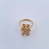 Articulated Bear Ring 6.25gr / Size 7 1/2 / 18K Gold &