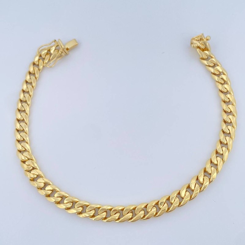 Cuban Bracelet 6.1gr / 8in / Yellow Gold +1 14K Italy $