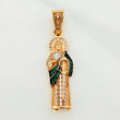 Dije San Judas Tadeo 2.75 g / 1 1/2 in Tres Oros 18K