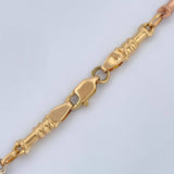 Rustic Bullet Chain 10.15gr / 24in / Three 18K Golds