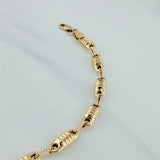 Pulso Rustico Cilindro Barril 5.5 g / 10 1/4 in / 3.9 mm Oro Amarillo 18K