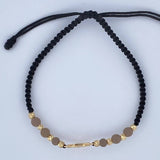 Black Woven Bracelet Star of David 1gr / 18K Gold $
