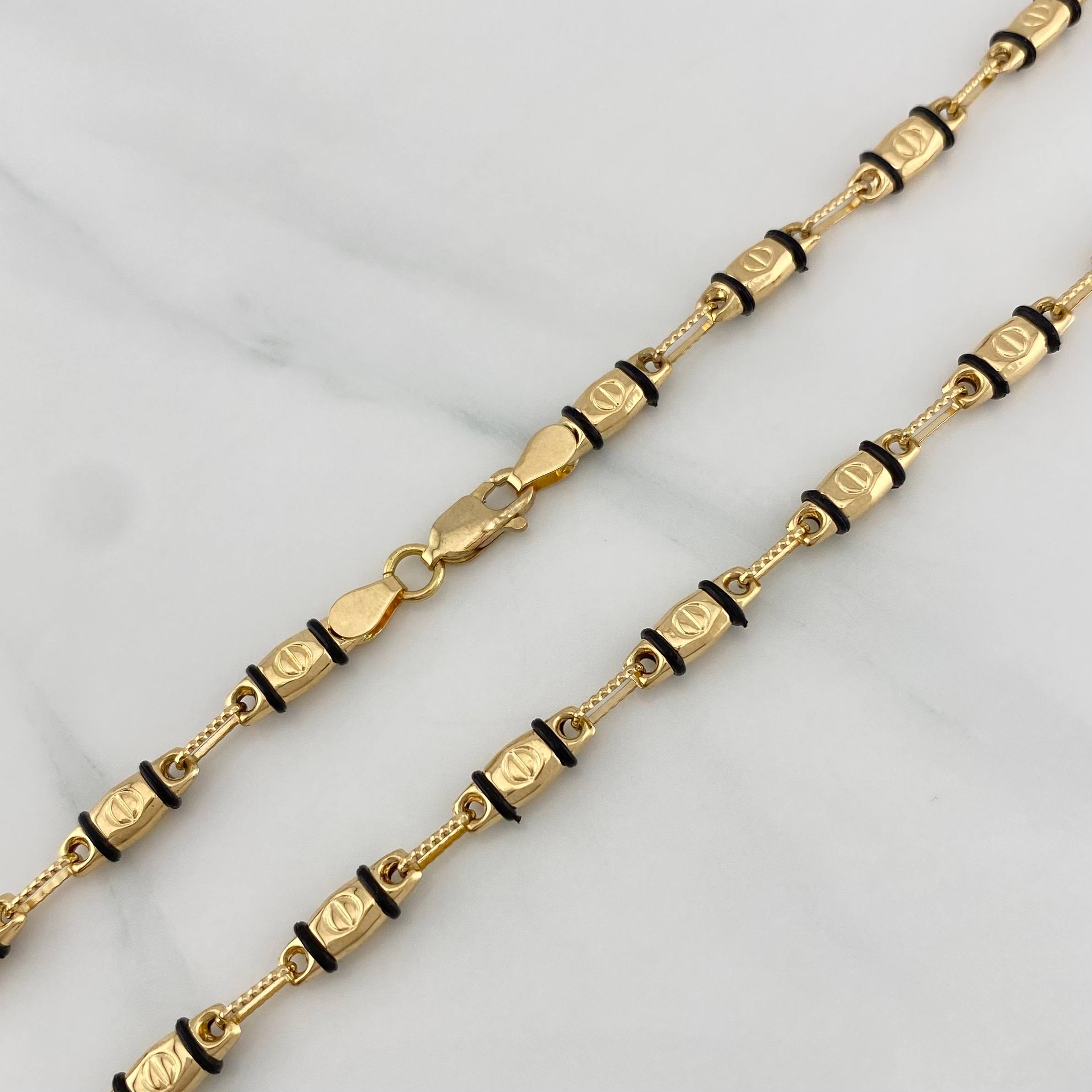 Rustic Screw Chain 12.05 g / 23 3/4 in / 3.95 mm 18K Yellow Gold
